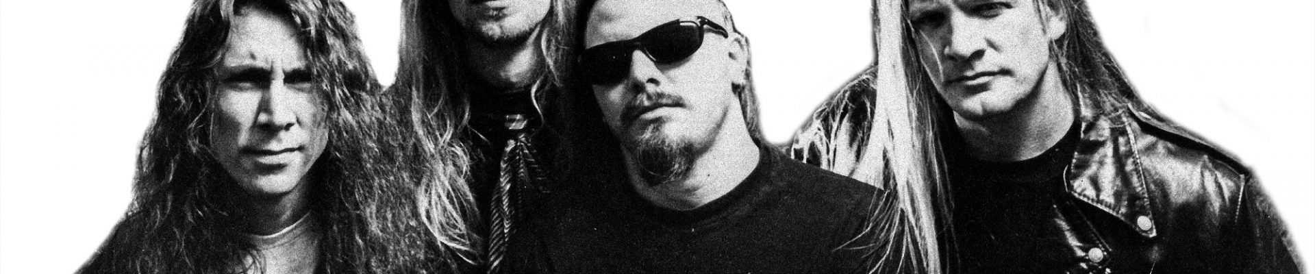 Black and white photo of the band Galactic Cowboys